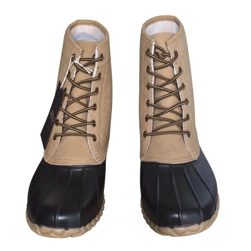 JBU‎ by Jambu Maine Waterproof Duck Boots Mens 12 Dark Brown Beige N3MNE20 NEW